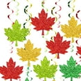 thumbnail image 6 of Sylvtty Fall Leaves Hanging Swirls Decoration Thanksgiving Maple Leaf Swirls Streamers Autumn Harvest Ceiling Hanging Decor for Birthday Party Supplies, 6 of 6