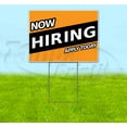 thumbnail image 1 of Now Hiring Apply Today (18" x 24") Yard Sign, Includes Metal Step Stake, 1 of 6