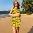 thumbnail image 3 of Disketp Vintage Excavator para Vestido sin Mangas para Mujeres, Vestidos de Verano para Mujeres, Casual y Holgado para la Playa, 3 of 7
