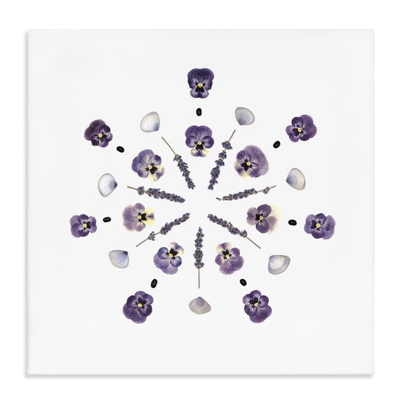 Stupell Industries Pansies & Lavender Symmetry Canvas Wall Art, design by Beth Adoette