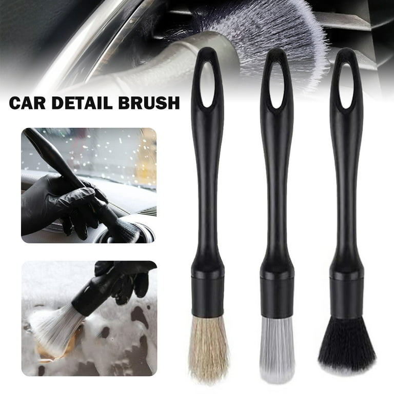 Duety 3pcs Car Detailing Brushes Set Soft Auto Detailing Brush Kit  Interchangeable Different Sized Car Detail Cleaning Tool Reusable Car  Detailing