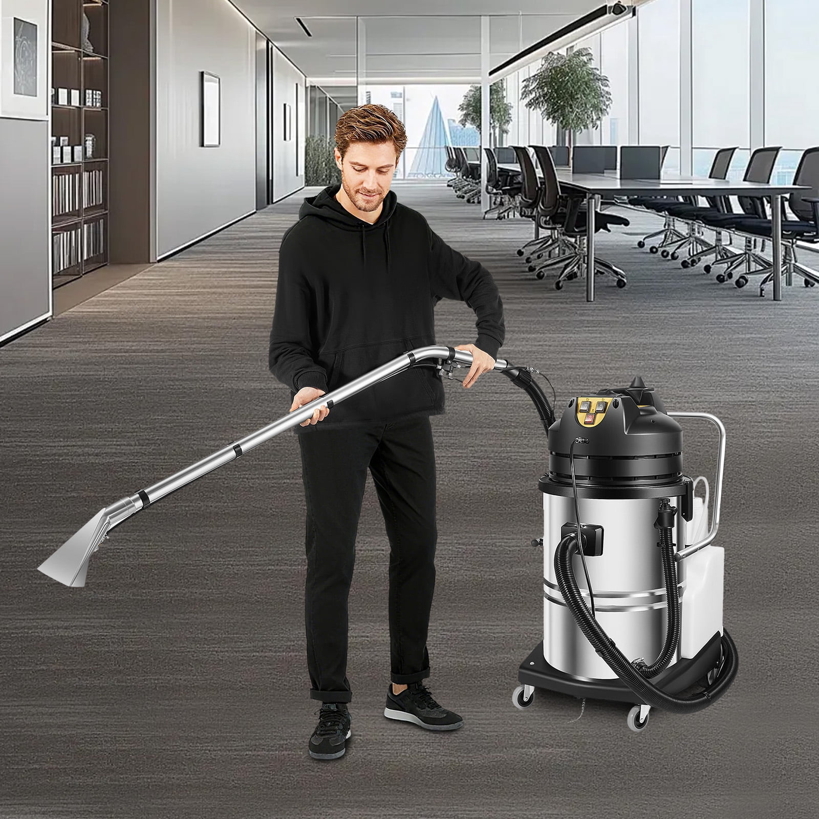 Peakora Commercial Carpet Cleaner Machine, 2110w Heavy-Duty Wet Dry Vacuum with Spray & Suction, 60l Large Tank, 6 Tools for Hotel, Home, Carpet, Floor, Sofa Cleaning