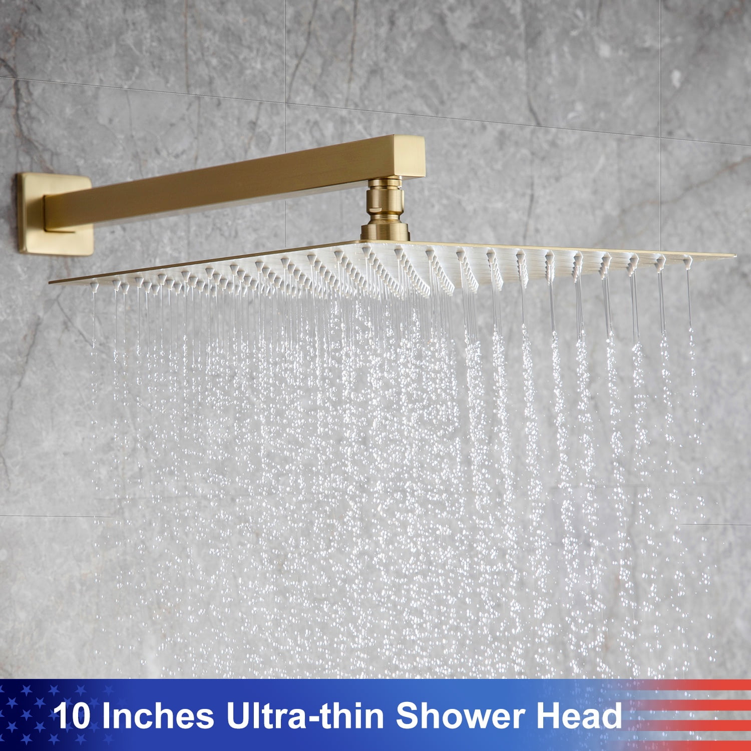 Rainlex One-Handle 1-Spray Setting Brushed Gold Bathtub Shower Faucet