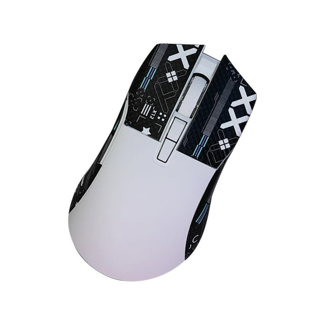 MERIGLARE Gaming Mouse Optical Gaming Mouse 26000DPI Adjustable Ergonomic USB Rechargeable White with Pattern