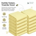 thumbnail image 3 of HEIRLOOM COMFORT Lemon Yellow Honeycomb Kitchen Towels 5 Pack, 16x26 Inch, 100% Cotton, Quick Dry, Highly Absorbent & Durable Dish Towels for Daily Use, Drying, Wiping & Cooking Tasks, 3 of 6