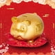 thumbnail image 5 of Alcancía dorada creativa con forma de cerdito dorado, ideal para guardar monedas, para cumpleaños, Año Nuevo o para exhibir en el salón (13,5 cm de largo x 11,5 cm de ancho x 9,5 cm de alto)., 5 of 7