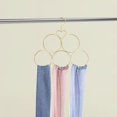 thumbnail image 3 of CHAO Percha para bufandas con 5 presillas, almacenamiento colgante de metal para bufandas, corbatas, cinturones, pashminas, etc., 3 of 3