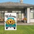 thumbnail image 3 of AMHNF Linen Garden Flag with Sunflowers and Welcome Sign for Spring Summer Home Outdoor Garden Yard Door Decor 12x18 inch, 3 of 5