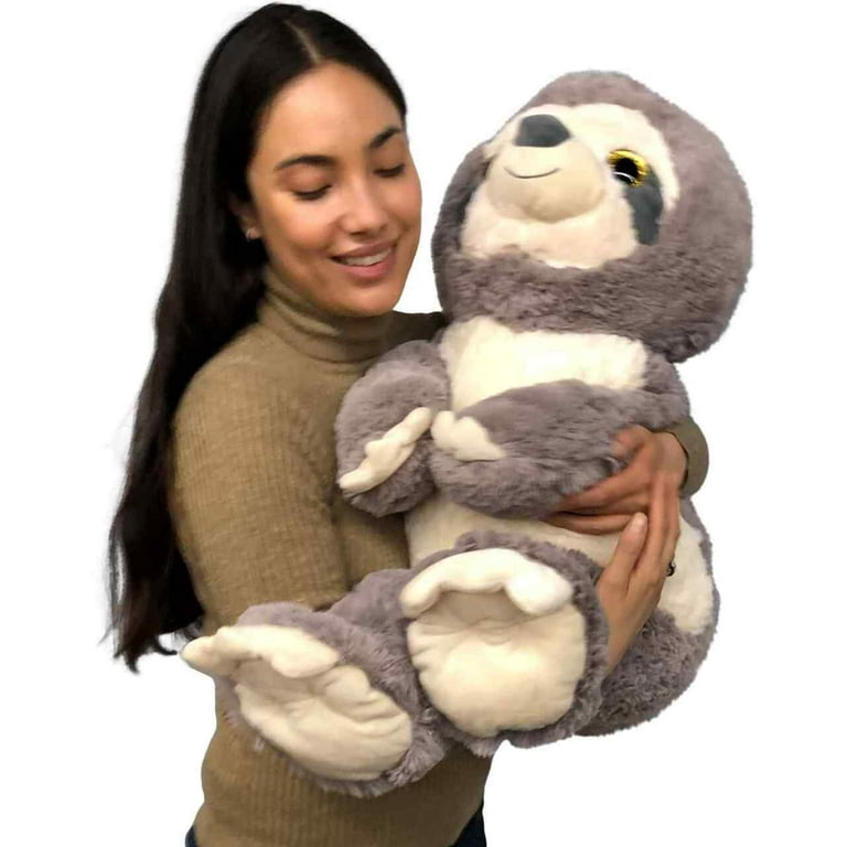 Extra Large Stuffed Sloth 3 Feet Tall 36 Inches Soft 91 cm Big Plush Jumbo Stuffed Animal Gray Color