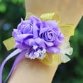 thumbnail image 1 of Pulsera de cinta para fiesta de boda, ramillete de muñeca para dama de honor, flores rosas de espuma, 1 of 5