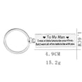 thumbnail image 2 of Couples Keychains Set To My Man To My Woman Keychain Set (Silver), 2 of 3