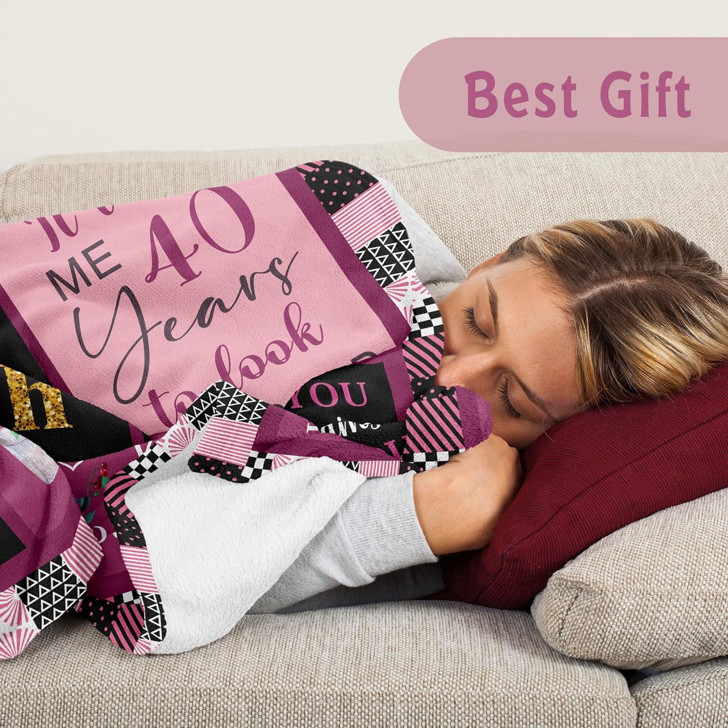 40th Birthday Gifts Women, 40 Year Old Birthday Gifts for Women, 40th Birthday Gift Ideas, 40th Birthday Gifts Women Unique, Gifts for 40th Birthday Woman, 40th Birthday Gifts Blanket 50"X60"