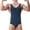 Navy, variant on Wyobmus Men's Sleeveless Bodysuit Color Blocked One Piece Swimsuit Breathable High Stretch Athletic Jumpsuit Romper Navy