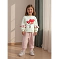 thumbnail image 4 of Loicainy Baby Toddler Girl Valentine’s Day Outfits 6 12 18 24 Months 2T 3T 4T Long Sleeve Heart Balloon Print Sweatshirt + Pants Set Clothes, 4 of 9