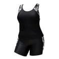 thumbnail image 3 of Two Piece Tankini Swimsuits for Women Loose Fit Swimsuit Sporty Swimsuits Swimsuit Tank Top Tankini Tops for Women Tankini Swimsuit for Women Plus Size Tankinis Black 2XL, 3 of 5