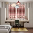 thumbnail image 4 of Western Texas Star Retro Kitchen Curtains Window Panels, Country Vintage Red Beige Plaid Insulated Window Treatment Curtain, Grommet Curtains for Bedroom/Living Room/Bathroom, 2 Piece 52"Wx84"L, 4 of 8