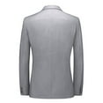 thumbnail image 3 of BiZtdJrK Mens Big and Tall Solid Suit Jacket Fall Winter Fashion Notched Lapel Blazers Slim Fit 1 Button Sport Coat Lightweight Business Jackets Back Packs Deals for School Gray XXXXXL, 3 of 5