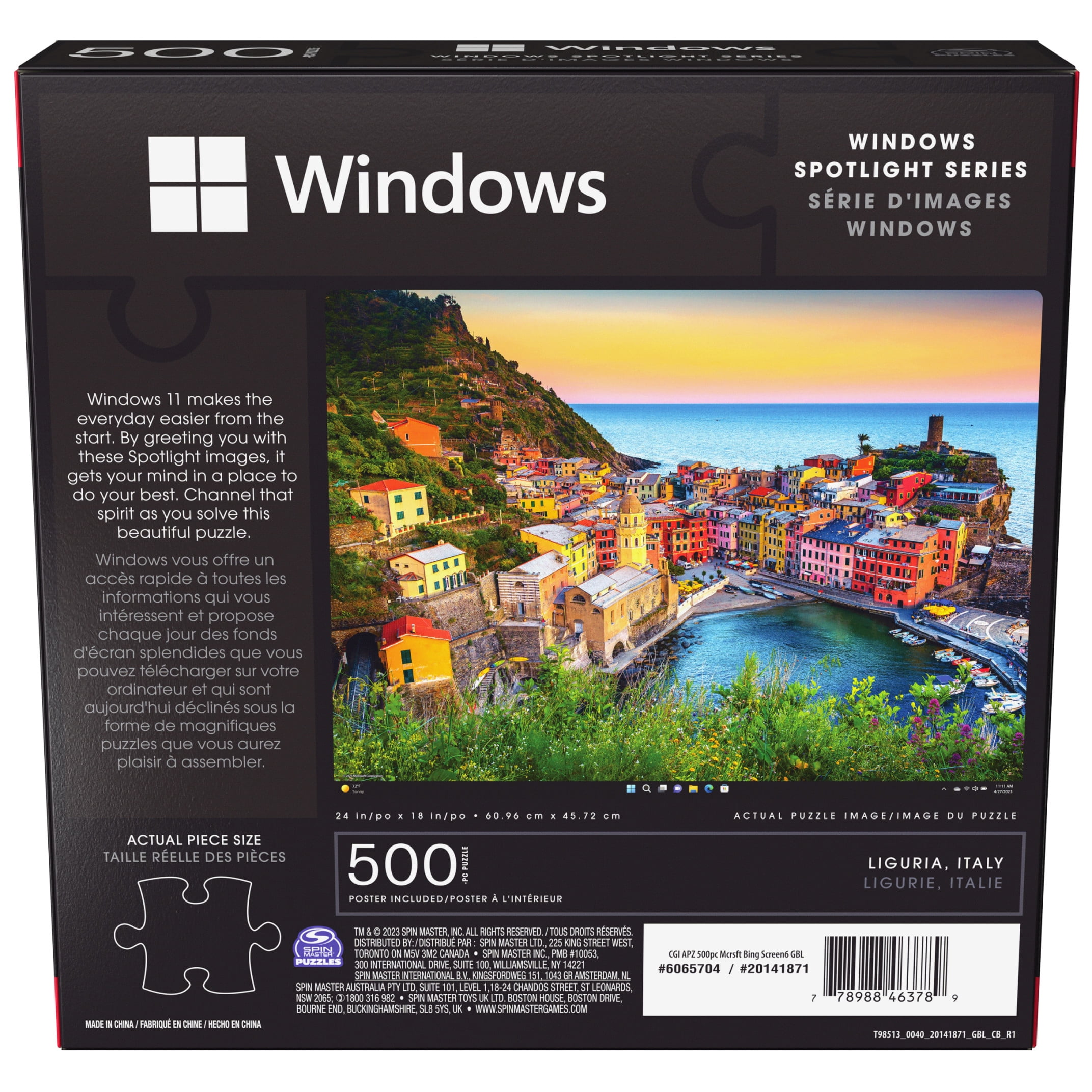 Microsoft Windows Spotlight Series 500-Piece Puzzle Liguria Italy, for Ages 8 and up