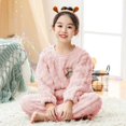 thumbnail image 1 of Conjunto de pijamas de franela para Niños y Niñas Grandes, ropa de dormir de manga larga y cálida, con bonito Animal, para Otoño e Invierno, 1 of 4