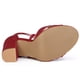 thumbnail image 5 of Sandalias De Mujer Con Tacón En Bloque Y Cordones Rojo 8, 5 of 7