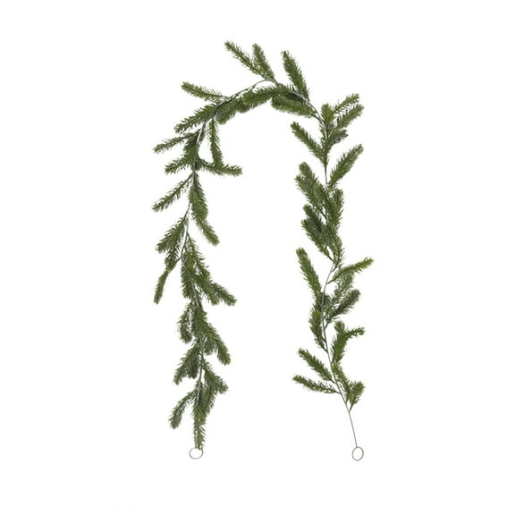 TUITOONM 6FT Premium Pine Needle Rattan Garland Realistic Green Cedar Vine for Christmas Fireplace, Staircase & Door Decor