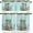 Light Green Sky Blue, variant on Christmas Western Kitchen Curtains and Valances Set, Rod Pocket Curtains Tier Farmhouse Window Curtains 24 Inch Length, Xmas Cowboy Boots Berry Green Leaves 3 Piece Kitchen Curtains Set