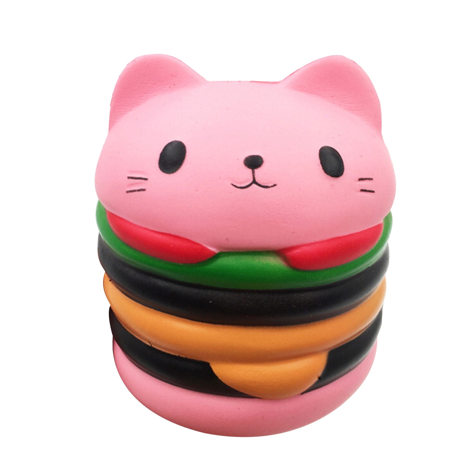 Herrnalise Toy savings up 50% off Cute Squishy Toys Slow Rising Collection Gift Stress Reliever Cat Burger Squishy Squeezables Pink - Walmart.com