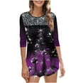 thumbnail image 1 of Pompotops T-Shirt Décontracté à Manches Longues pour Femmes, Col Rond, Imprimé de Noël, Blouse Pull, 1 of 6