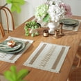 thumbnail image 5 of Nvzi Manteles individuales de algodón resistentes al calor,manteles individuales lavables antideslizantes, accesorios de decoración de cocina (juego de 6, tamaño 19,68 x 11,8 pulgadas, A12), 5 of 5