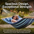 thumbnail image 5 of Sunnydaze 2-Person Polyester Spreader Bar Hammock with Stand, 450 lb Capacity - Catalina Beach, 5 of 15