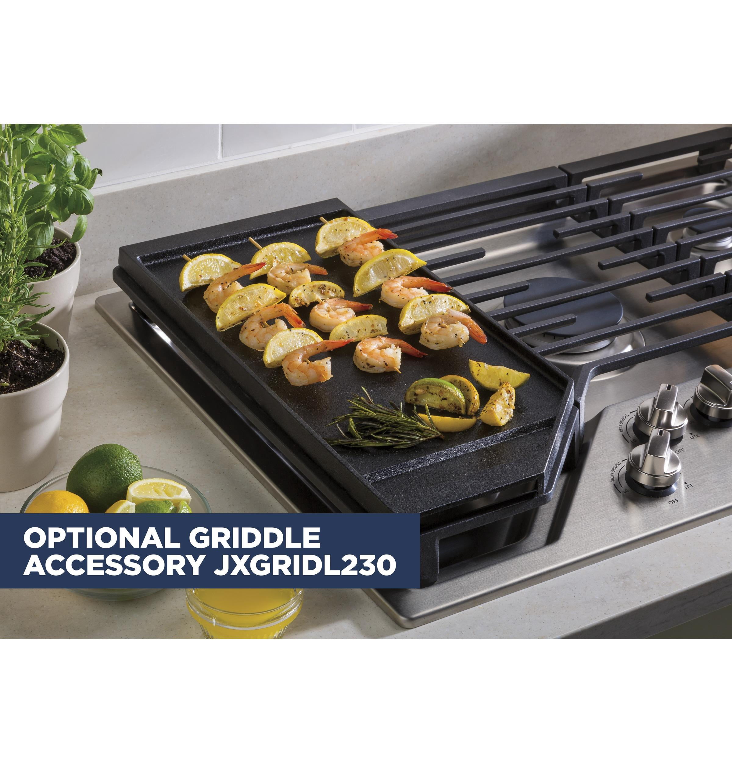 GE 30" Gas Cooktops in Stainless Steel with 5 Burners