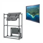 Da-Lite Advance Wall Mount Shelve WMLS-22 - Mounting kit (wall bracket, shelf) for TV and monitor - steel - black powder coat - screen size: 17" - 20"