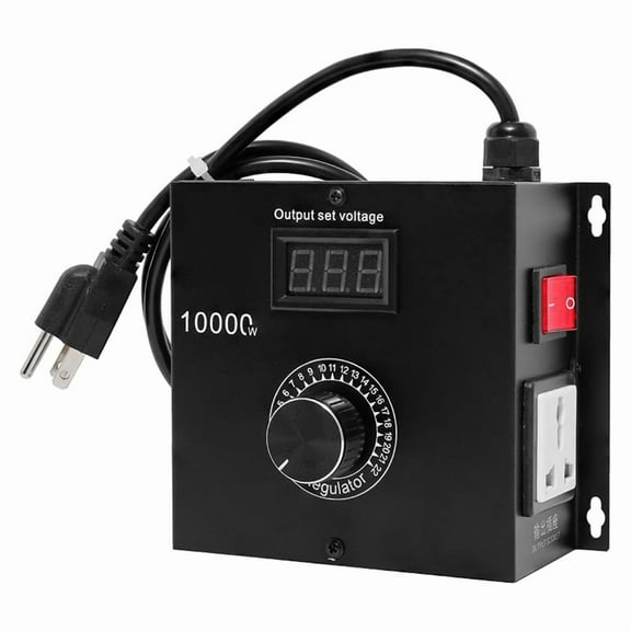 10000W SCR AC Variable Speed Controller, Fan and Motor Speed Control 120V-220V AC, 22A, Ideal for Electric Tools Us Plug