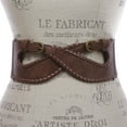 thumbnail image 2 of Women's 3 1/8" - 80 mm Wide Elastic Fashion High Waist Lace Edge Crossed Stretch Belt, 2 of 2