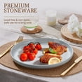 thumbnail image 2 of Vesteel Dinner Plates Set of 6, 10.2inch Ceramic Stoneware Sets for Home Restaurant, Large Dinnerware for Serving Steak, Pizza, Dishwasher & Microwave Safe, 2 of 8