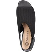Bella Vita Women's Marin Wedge Sandals - Black Knit Size 5M