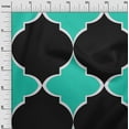 thumbnail image 3 of oneOone Viscose Chiffon Turquoise Blue Fabric Quatrefoil Sewing Fabric By The Yard Printed Diy Clothing Sewing Supplies 42 Inch Wide, 3 of 4