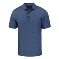 thumbnail image 2 of Men's Cutter & Buck Navy Memphis Redbirds Pike Eco Pebble Print Stretch Recycled Polo, 2 of 3