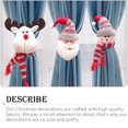 thumbnail image 3 of Matsuzay Hebilla navideña para cortina de ventana, lavable con temática navideña, para el hogar, dormitorio, sala de estar, oficina, Kits de decoración para fiestas Papá Noel, 3 of 6