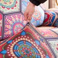 thumbnail image 4 of 1 Piece Printed Sofa Cover - Boho Flower Pattern Sofa Cover, Stretch Armchair Cover Washable Furniture Cover, 4 of 5