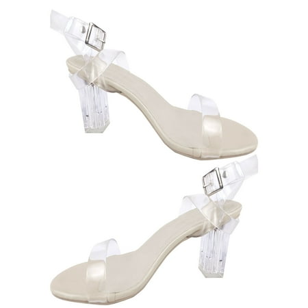 

noarlalf sandals for women dressy summer women s one line strap high heel sandals summer thick heel not tired feet high heel sandals smooth shoes womens sandals
