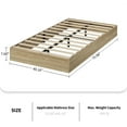 thumbnail image 2 of Solid Wood Platform Bed Frame, Floor-Standing, No Headboard, No Box Spring Needed, Noise-Free, Easy Assembly, Minimalist Modern Design for Small Spaces, Twin, Natural, 2 of 8