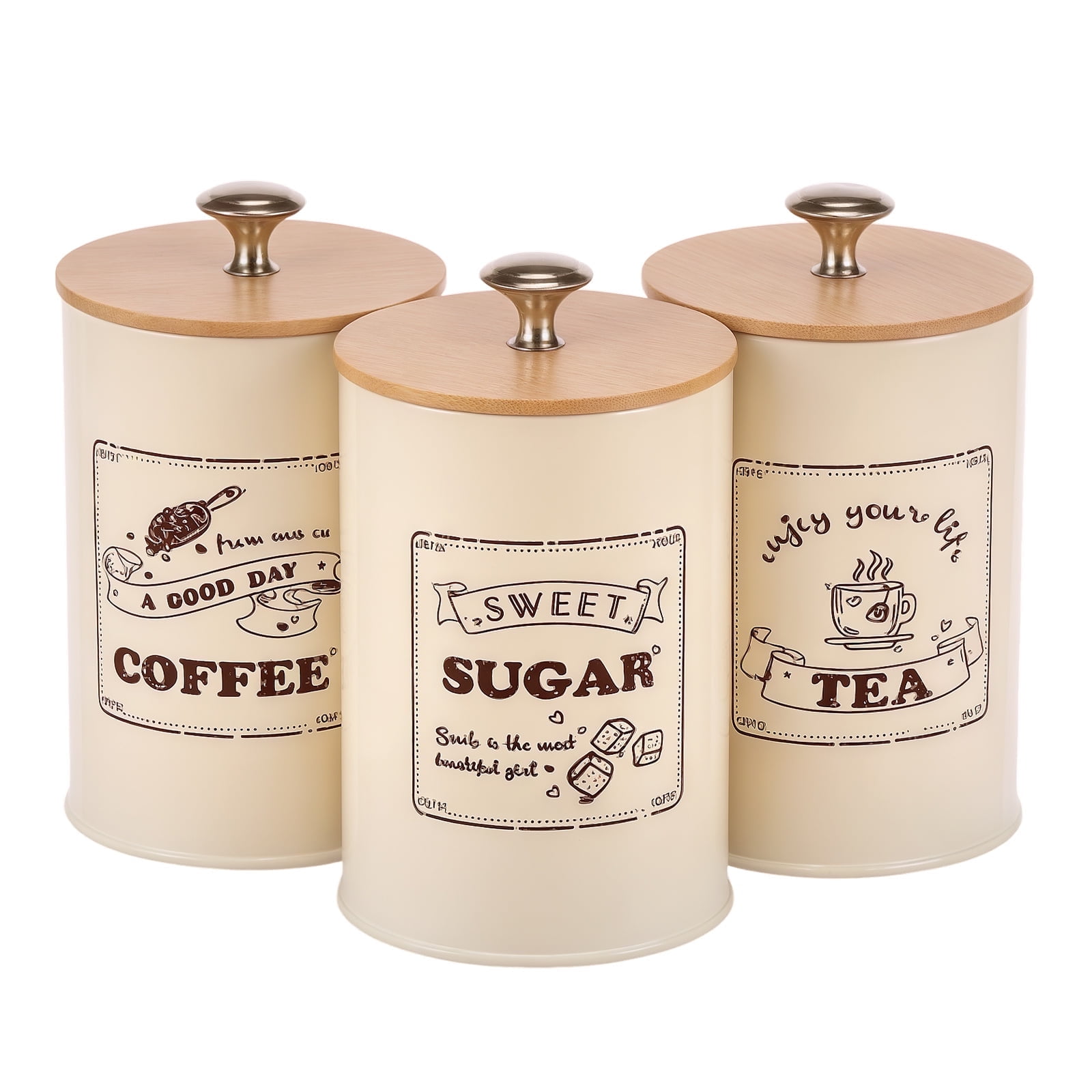 10 Strawberry Street Marble 3 Piece Canister Set - 38oz, 72oz