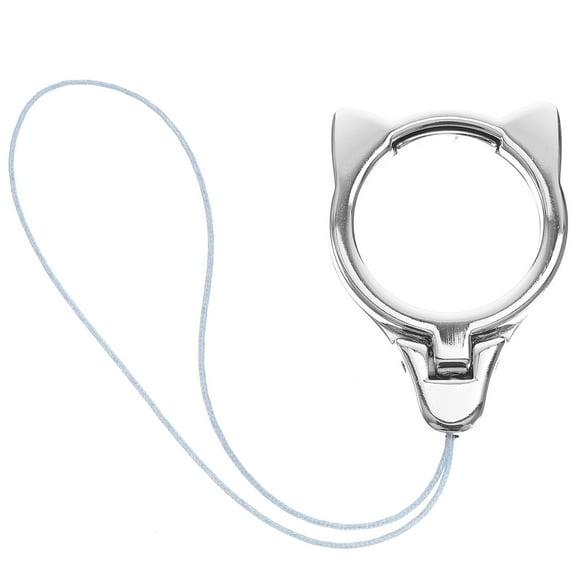 Miangastore 1 Pce Corde Suspendue pour Téléphone Lanière Suspendue avec Boucle pour Doigt (Argent)