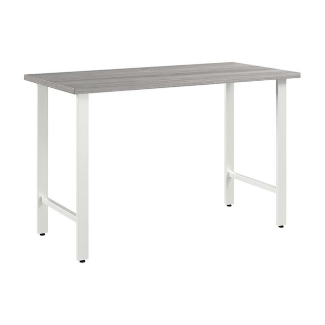 Hustle 48W Computer Desk with Metal Legs in Platinum Gray - Engineered Wood