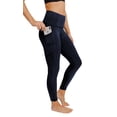 thumbnail image 1 of High waist tummy control legging with 3 Pockets in Navy, 1 of 4