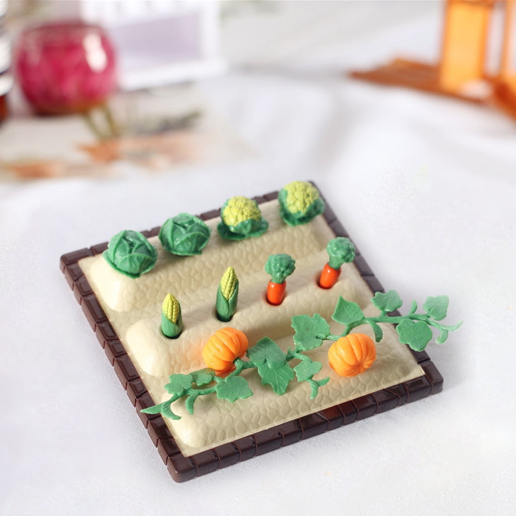 Mini Dollhouse Agricultural Tools Decoration Accessories Outdoor Planting  kids children toy Gift Scene Model /6 1/12 Doll Garden vegetable plot