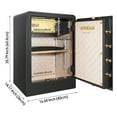 SRWTRCHRY 5.0 Cu. ft. Safes Lock Box, Fireproof Home Safe, Dual Key