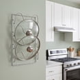 thumbnail image 3 of 1PCS Pot Lid Organizer Rack for Cabinet Door,3-Tier Pot Lids Holder,No Drilling Adhesive Wall/Door Mounted Rustproof Pot and Pan Cover for Kitchen Storage,Classic Black, 3 of 6
