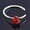 Red, variant on Men Women Fake Crystal Floral Clip On Swirls Septum Non Piercing Nose Ring -red